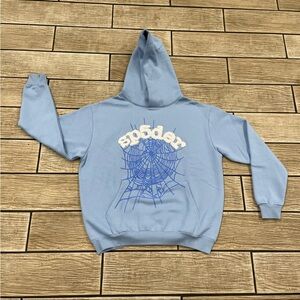 Spider Hoodie Web/Light Blue/Size M